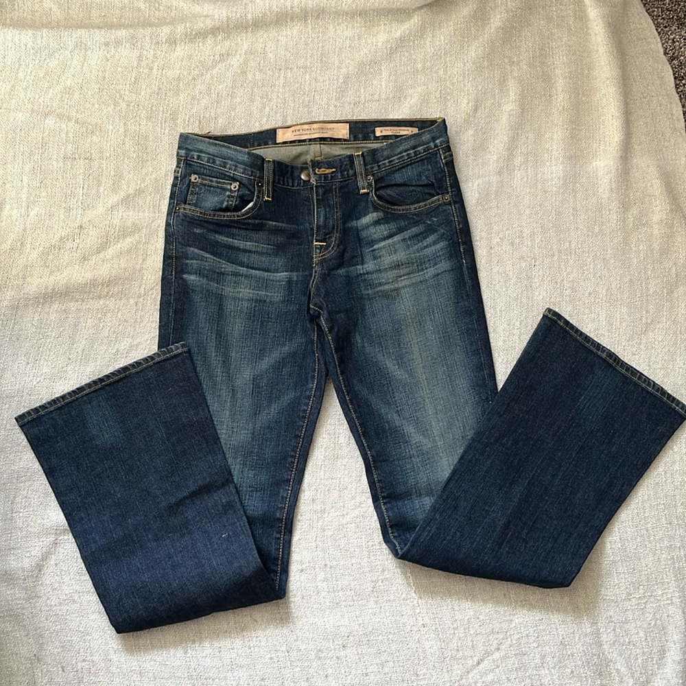 New York and Co flare jeans dark wash.